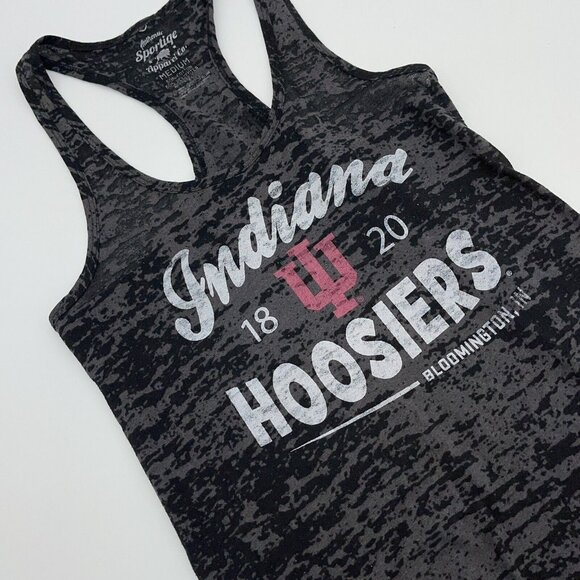 Hoosiers Shirt Women's Medium Tank Top Burnout Indiana University Racerback - Picture 7 of 7
